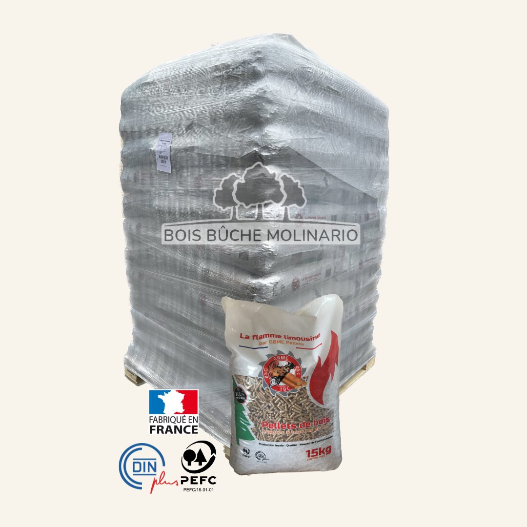 Granulés de bois La Flamme Limousine - Palette de 70 sacs de 15kg