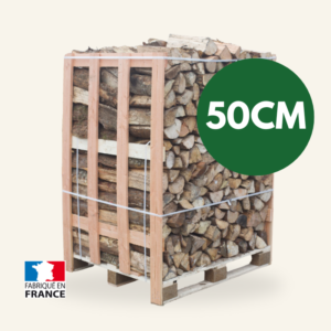 Bois de chauffage – 50 cm – rangé sur palette 2 m³